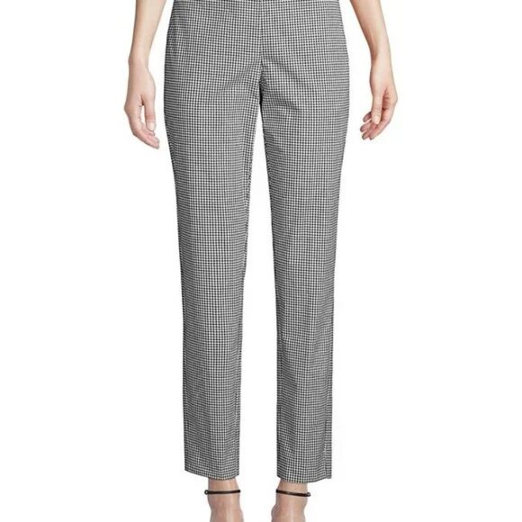 Donna Karan Gingham Black and White Pants Size 4 - Picture 1 of 11